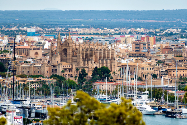 Palma de Mallorca, capital city of Mallorca in the Balearic Islands.