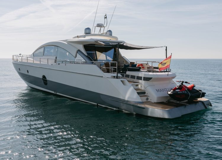 Charter yacht Aicon 72SL Manzanos II in the Balearic Islands.