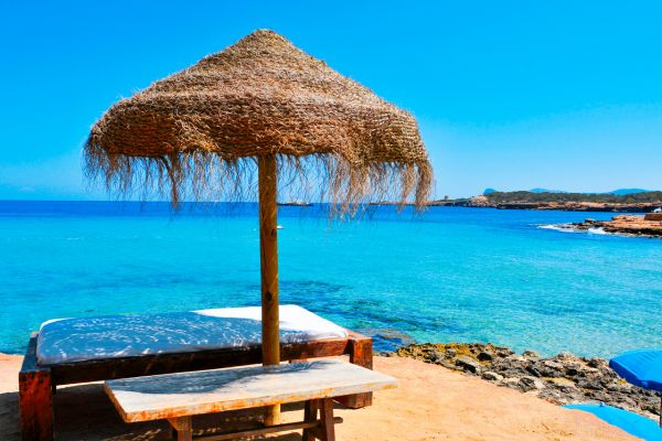 Cala Jondal in Ibiza.