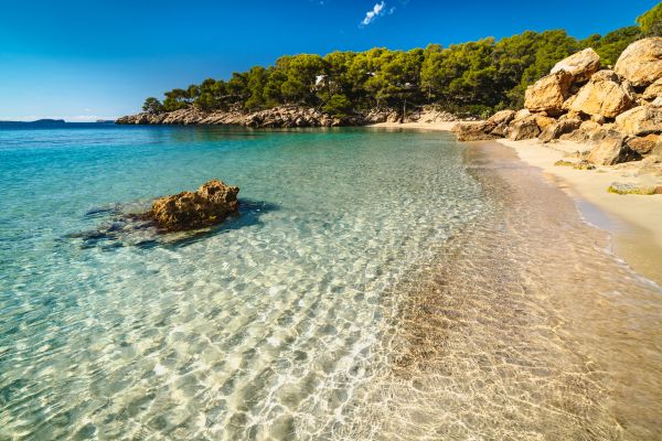 Cala Jondal in Ibiza.
