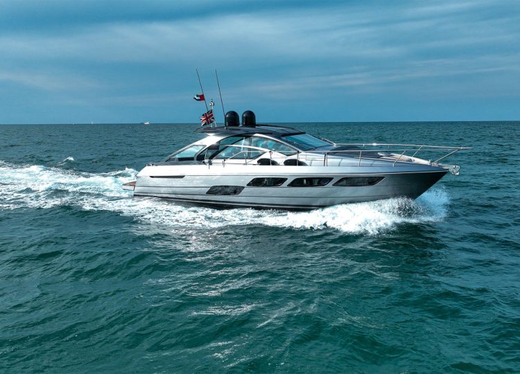 Charter yacht Pershing 5X Shark Grey in Dubai.